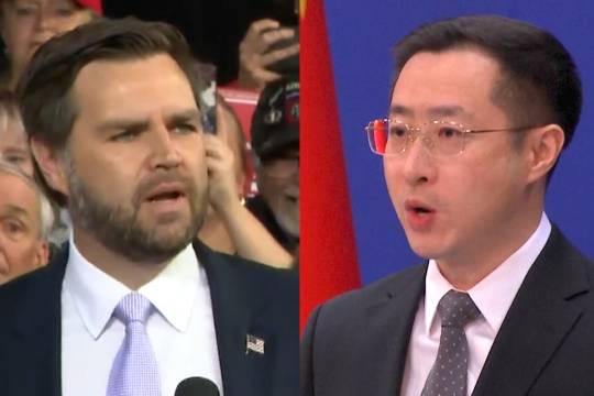 美国官员在关税战中说,JD万斯的中国农民言论“无知”